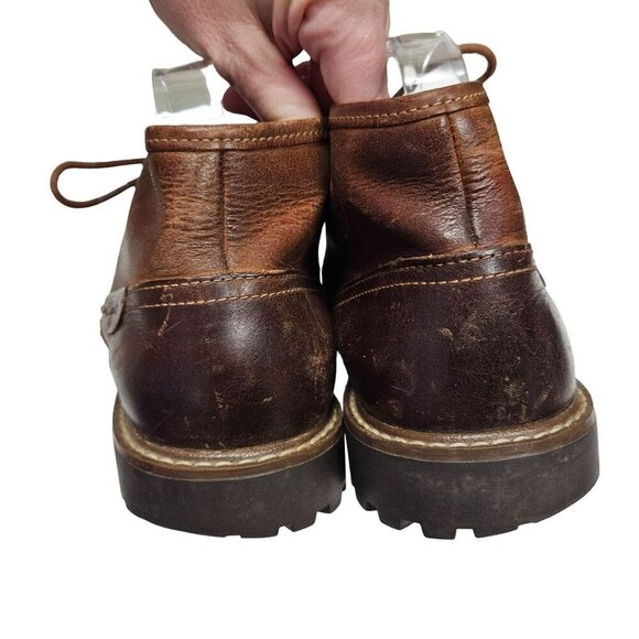 Clarks Mens Brown Leather Lace-Up Chukka Boots Size 9 M - Picture 3 of 13